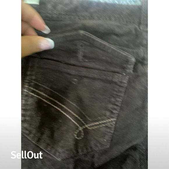 Tommy Hilfiger Women's Brown Corduroy Flared Pants Casual 5-Pocket - Picture 8 of 10